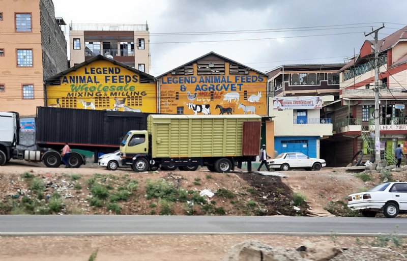 In het straatbeeld zijn volop verkooppunten van veevoer te vinden, maar de kwaliteit is meestal erbarmelijk.